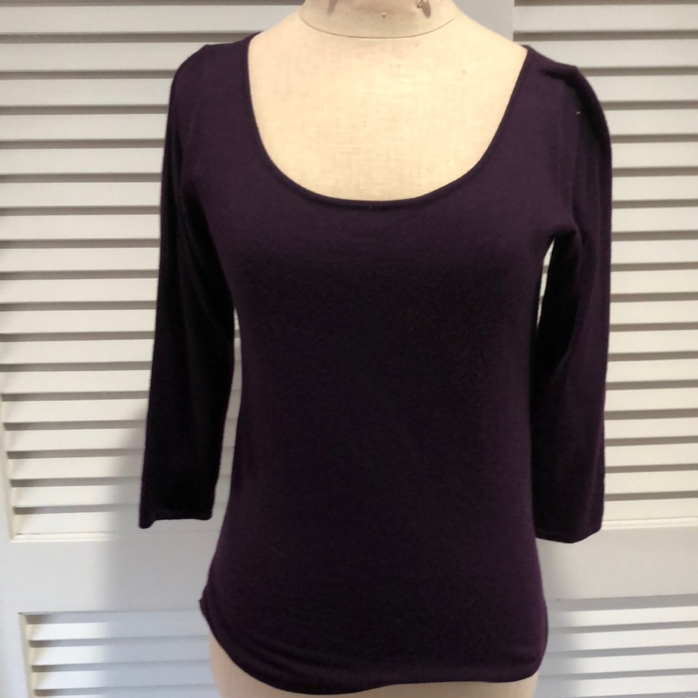 Ralph Lauren purple sweater.